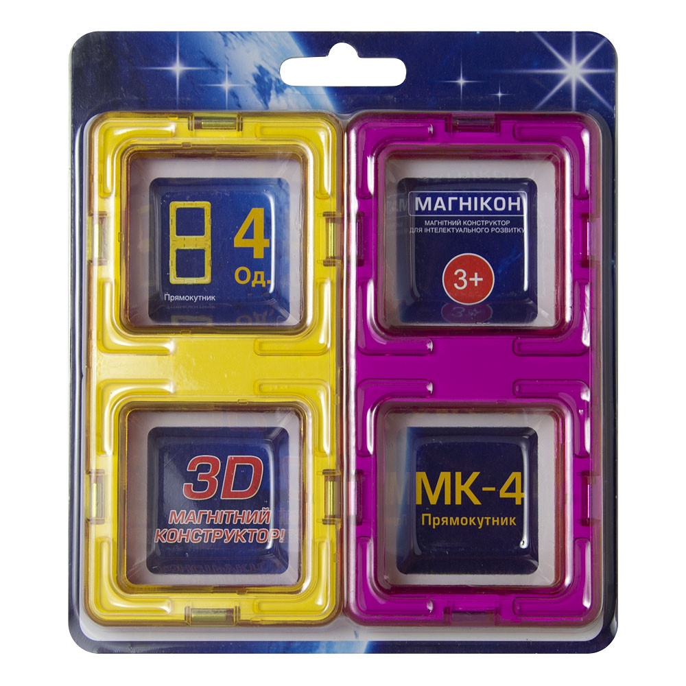 Додатковий набір МАГНІКОН, прямокутник, 4 штуки (MK-4-ПР), фото 1
