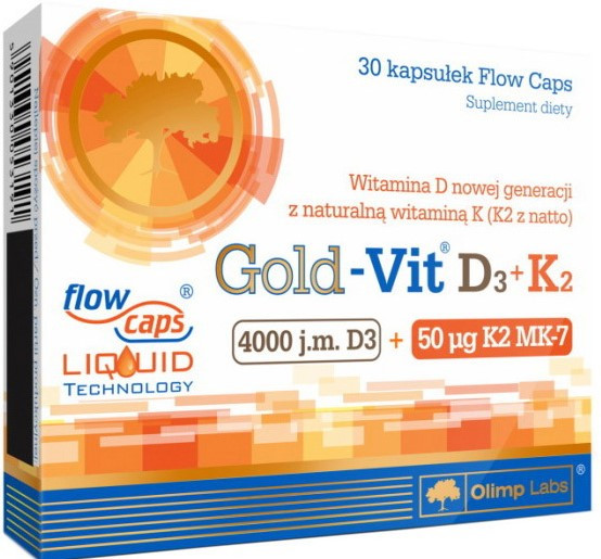 Вітаміни Д3+К2 Olimp Gold Vit D3 + K2 4000 30 капсул