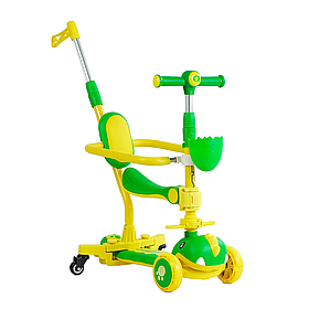 Самокат 5в1 (колеса PU 125х40мм зі світлом, платформа з підсвічуванням, музика, бампер) Skyper GL-06257