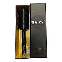 Щётка-брашинг для волос Salon Professional деревянная круглая в коробке 33Ф