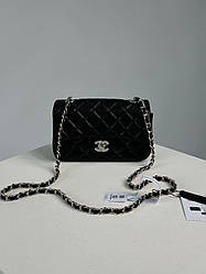 Жіноча сумка Шанель чорна Chanel Black Classic 1.55 Small Single Flap