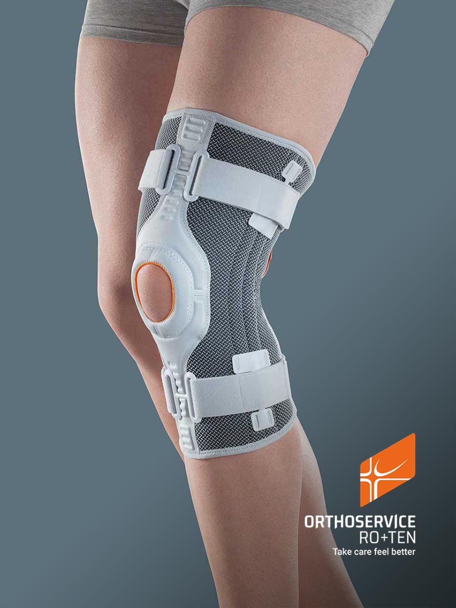 Трубчастий наколінник зі спіральними опорами та стабілізатором ORTHOSERVICE (Швейцарія) колінної чашечки, фото 1