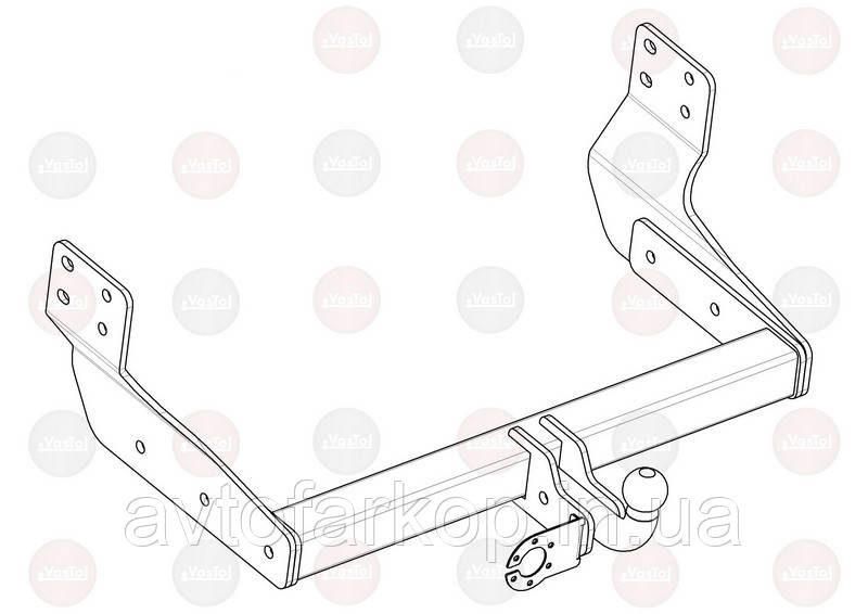 Фаркоп Ford Transit Custom, Torneo Custom (2012-)(фаркоп Форд Транзит Кустон Торнео Кустон)VasTol - фото 1 - id-p941252298