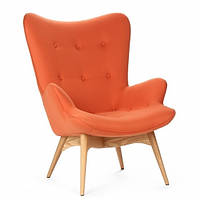 Дизайнерське м'яке крісло Флорино, дерево бук, колір помаранчевий