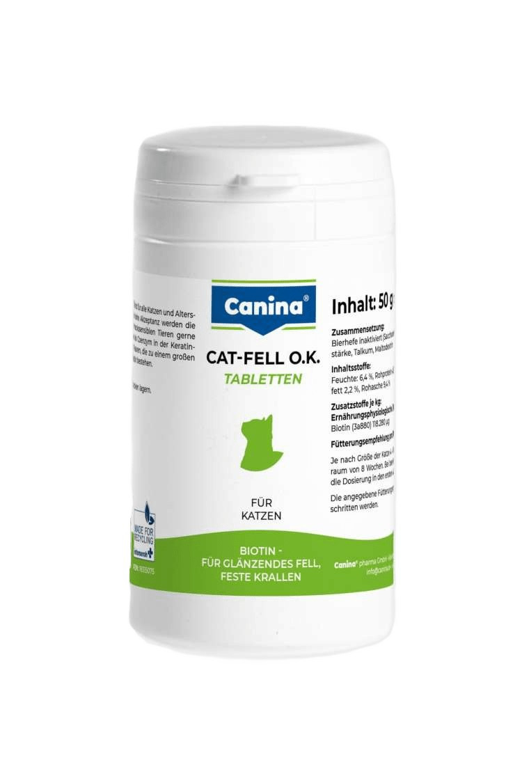 Вітамінний комплекс для для шкіри та шерсті котів Canina Cat-Fell O.K. 50 г/100 табл