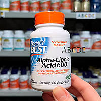 Doctor's Best Alpha-Lipoic Acid, Альфа-липоевая кислота 600, 600 мг, 60 шт