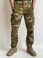 Штаны мультикам усиленные армейские из ткани рип-стоп военные летние Rip-stop брюки маскировочные Multicam всу