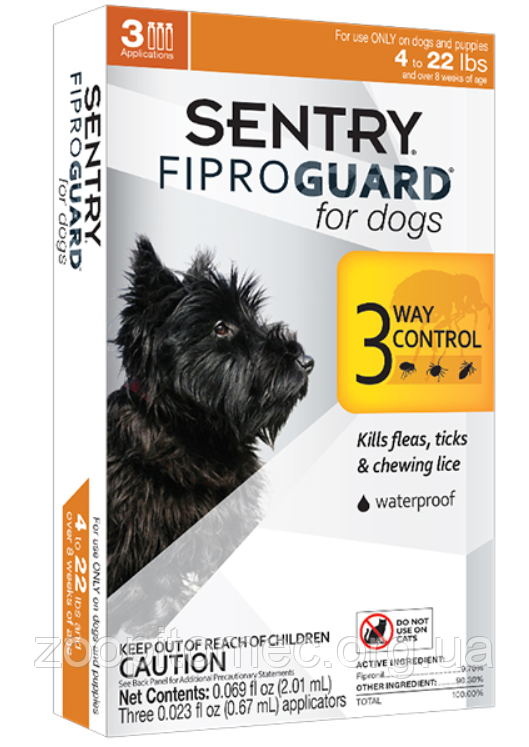 FiproGuard (Фипрогард) капли от блох, клещей и вшей для собак до 10 кг, 0.67 мл - фото 1 - id-p38980018