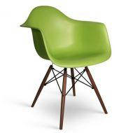 Крісло Тауер Вуд, ніжки дерев'яні, бук, пластик, колір зелений