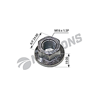 Гайка M16x1,5 (SW24, H=19) болта амортизатора SCHMITZ MRH3