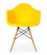 Крісло Тауер Вуд, дерев'яний, бук, сидіння пластик, колір жовтий