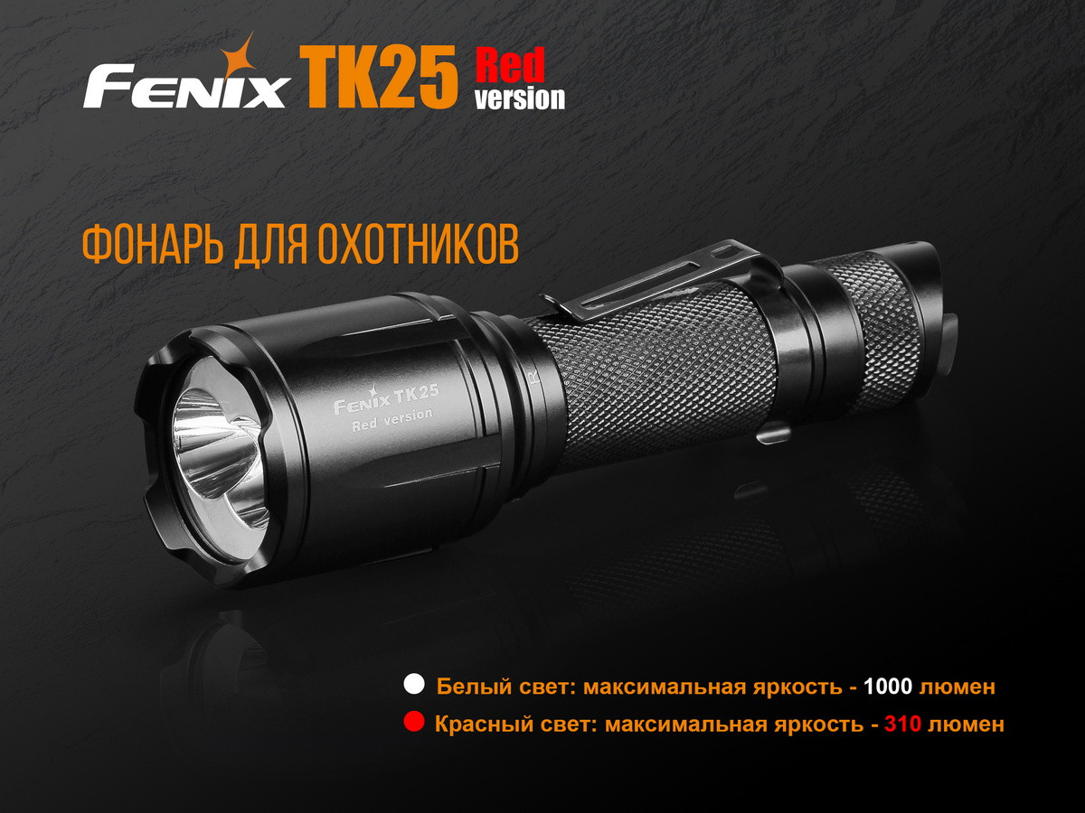 Ліхтар ручний Fenix TK25 Red - фото 5 - id-p2193443983