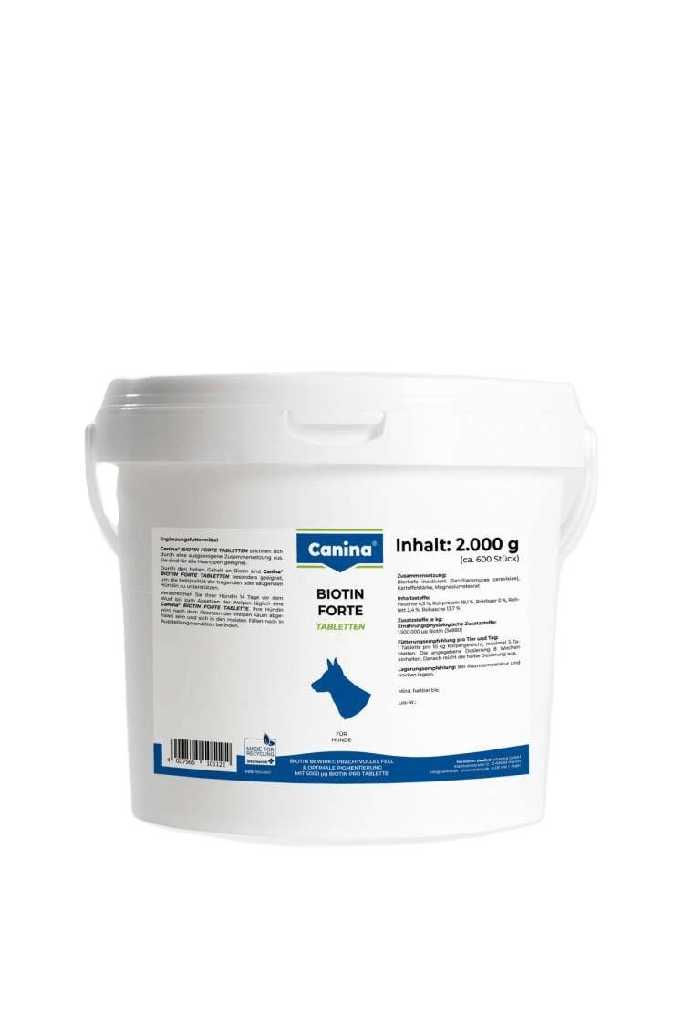 Вітамінний комплекс для шерсті собак Canina Biotin forte 2000 г (600 таблеток)