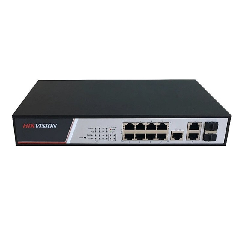 8-портовий PoE комутатор Hikvision DS-3E2310P керований - фото 1 - id-p2193452651