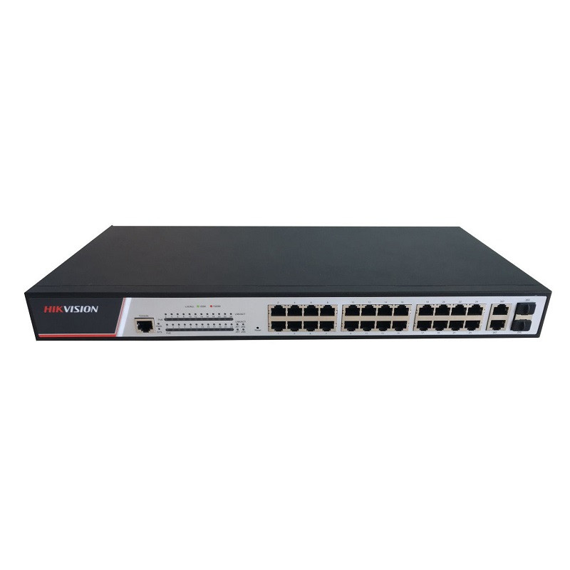 24-портовий PoE комутатор Hikvision DS-3E2326P керований - фото 1 - id-p2193452652