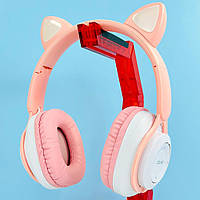 Беспроводные наушники с кошачьими ушками QC-11 Cat Ear Розовые