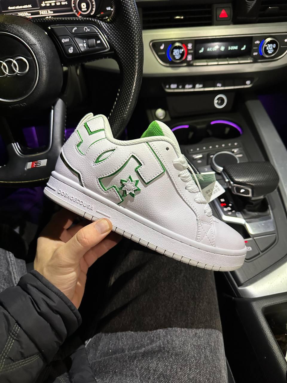 Жіночі кросівки DC Shoes Court Graffik Leather White Green ALL16302, фото 1
