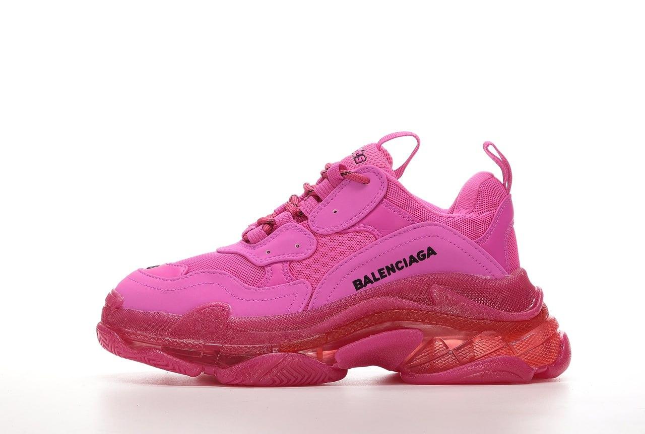 Жіночі кросівки Баленсіага Triple S Clear Sole Pink ALL03380, фото 1