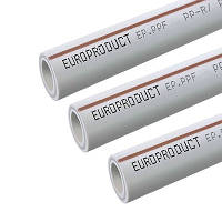 Труба 20 мм x 3,4 PN20 для отопления fiber basalt композит EUROPRODUCT PPR полипропиленовая труба под пайку