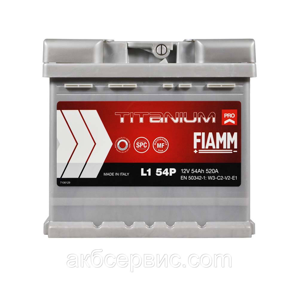Акумулятор автомобільний FIAMM 6СТ-54 Азе Titanium Pro, фото 1