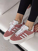 Женские кроссовки Adidas Gazelle Bold Super Pop Pink IG9653