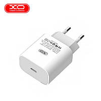 Сетевое зарядное устройство XO L40 PD 1 с разъемом Type-C/18W адаптер для зарядки телефона Белый ALLI1733