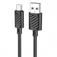 USB Кабель HOCO X88 USB - MicroUSB для телефона, ноутбука, пк 1М Черный ALLI1756