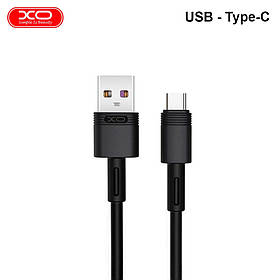 Кабель для заряджання та синхронізації USB XO NB-Q166 5A USB - Type-C 1М Чорний ALLe1768