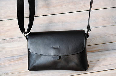 Жіноча сумка Віталія з натуральної шкіри колір Чорний