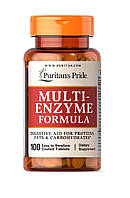 Пищеварительные ферменты Puritan's Pride Multi Enzyme 100 Tabs FG, код: 7518881