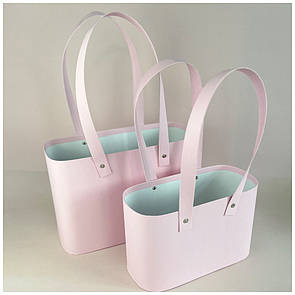 Набір корзинок овальних - рожевий