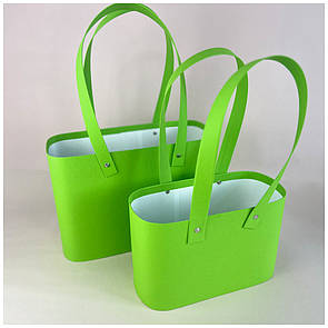 Набір корзинок овальних - салатовий