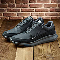Кроссовки кожаные мужские черные весна/осень Nike