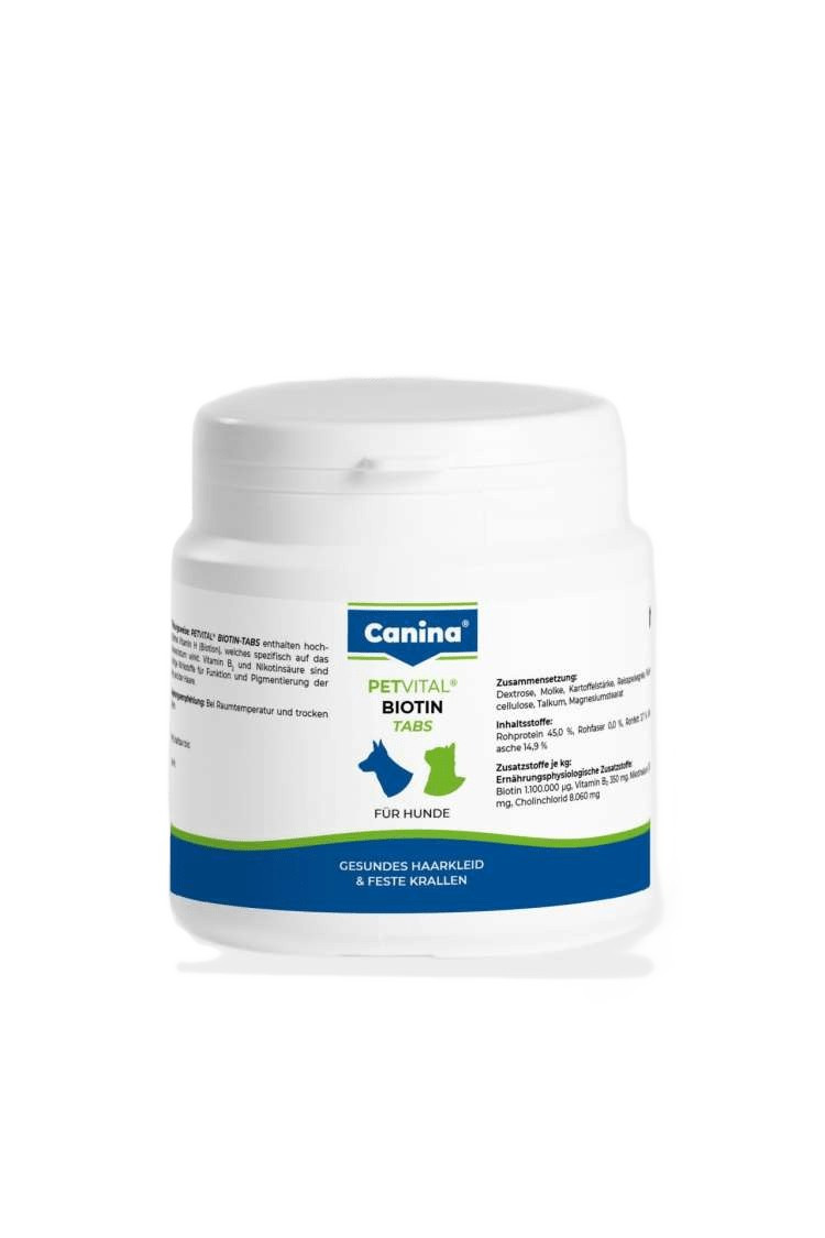 Вітамінна добавка для вибагливих собак та котів Canina Petvital Biotin-Tabs 100 г/50 табл