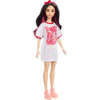 Кукла Barbie Fashionistas в блестящем платье-футболке HRH12 o