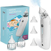 Детский назальный аспиратор для носа Baby Nasal Aspirator Fast&Gently X11 с 3 насадками и 3 режимами