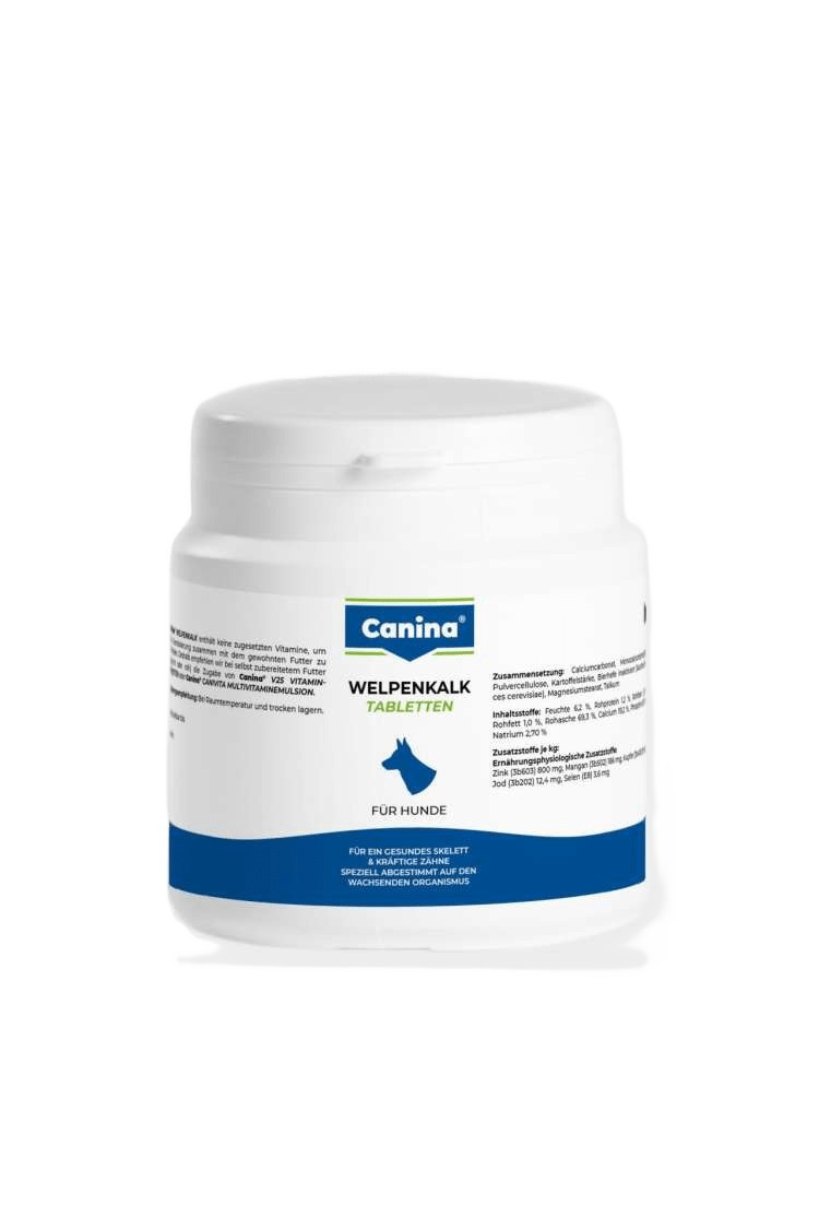Мінеральний комплекс для цуценят та молодих собак Canina Welpenkalk 150 таб/150 г