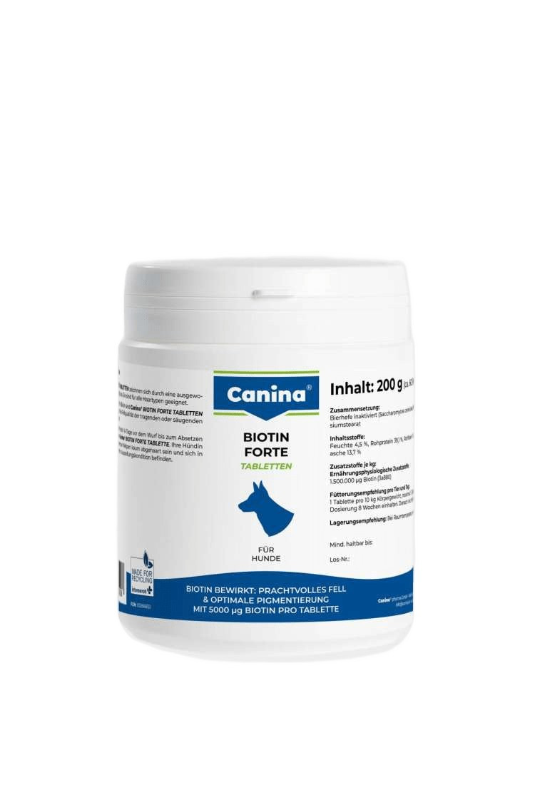 Вітамінний комплекс для шерсті собак Canina Biotin forte 200 г (60 таблеток)