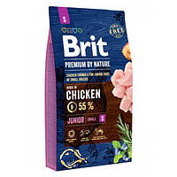 Сухой корм для щенков и молодых собак мелких пород Brit Premium Junior S 8 кг MD, код: 2644335