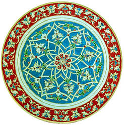 Декоративна тарілка олія Металева "Солнце Моголов" 36 см