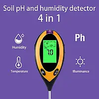 4 в 1 цыфровой анализатор кислотности PH освещенности влажности температуры почвы грунта измеритель влаги