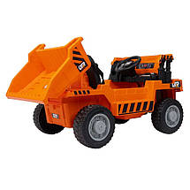Електромобіль Вантажівка дитяча (4 мотори (2х35W, 2х18W) 12V9AH, пульт 2,4G) Самоскид Bambi JS3198EBLR-7 Оранжев, фото 3