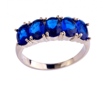 Кольцо с королевским синим сапфиром 17р 18р - фото 3 - id-p406971486