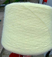 Шкурка норки, пряжа нитка для вязания из ворсом (лимон)