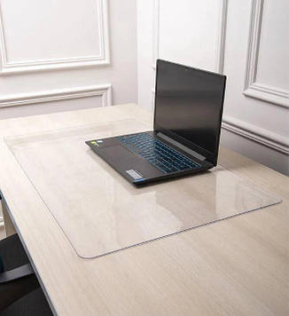 Захисна накладка на стіл 800х650 мм (0.5мм) прозорий захисний килимок під ноутбук. Код/Артикул 137