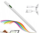 Універсальний стілус з екраном. LCD-дисплей. Заряджання Type-C. Для Windows, Android та IOS. Білий, фото 4