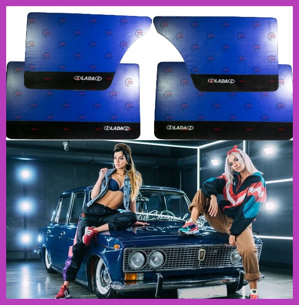 Карта дверей 2101-2107 напис LADA синя, фото 1