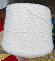 Шкурка норки, пряжа нитка для вязания из ворсом (білосніжний)