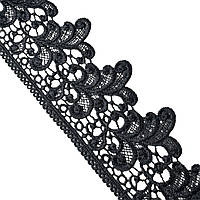 Мереживо макраме 7,5 см колір - чорний