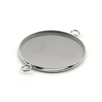 Конектор Finding Круглий дві петлі під вставку 30 мм нержавіюча сталь Сталистий 42 мм x 32 мм